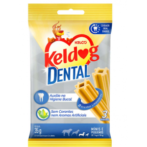 Petisco Keldog Dental para Cães Porte Mini e Pequeno